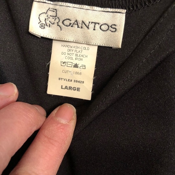 Gantos size large black & silver metallic stretch lace 3PC skirt set - Picture 3 of 12